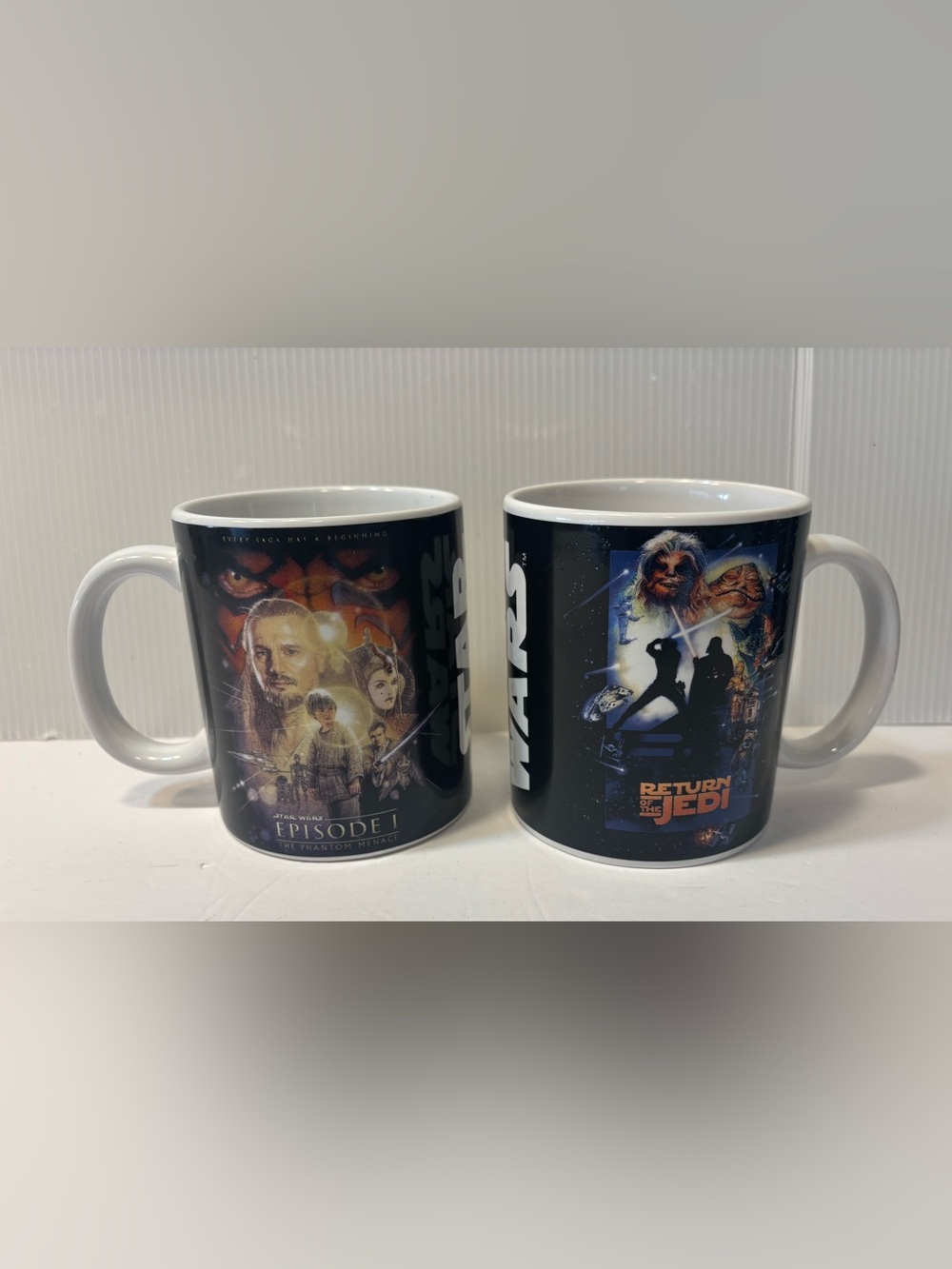 Star Wars Black & White Episode I and Return of the Jedi Ceramic Mug Set
